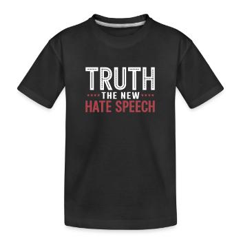 La vérité, le nouveau discours de haine contre la DEI Politique - T-shirt bio Premium Enfant - noir - Devant