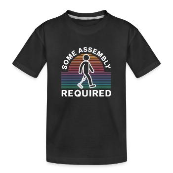 Some Assembly Required Funny Amputee Humor - Kids' Premium Organic T-Shirt - black - Front