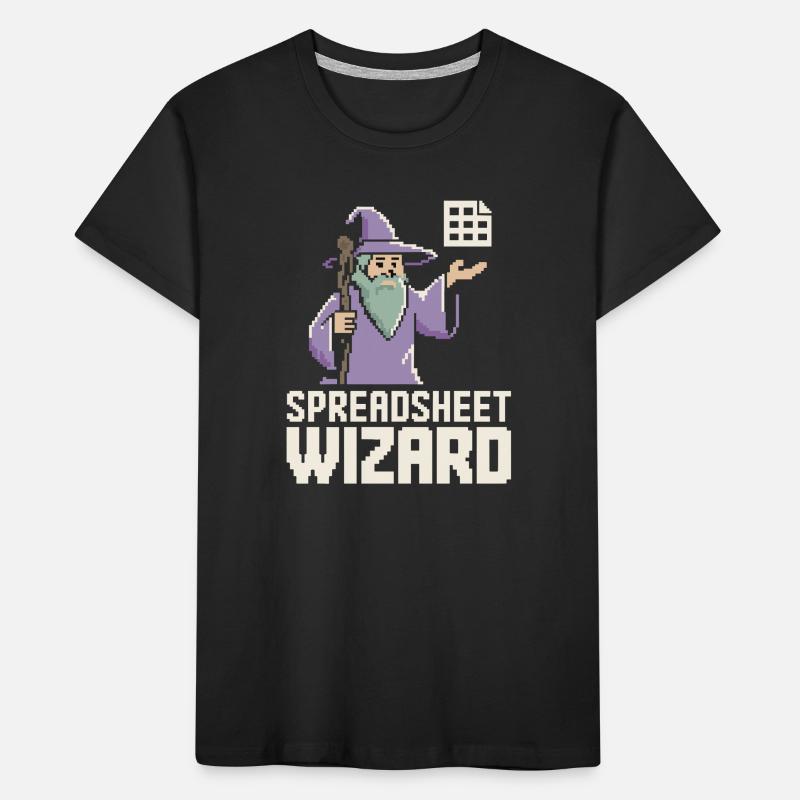 Spreadsheet Wizard Funny Controller Accountant Kids' Premium Organic T-Shirt