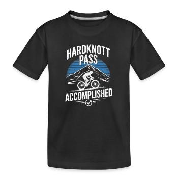 Hardknott Pass Erfolgreicher Biker-Radfahrer - Kinder Premium Bio T-Shirt - Schwarz - Vorne