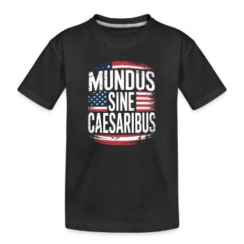 Mundus sine Caesaribus Amerika - Kinder Premium Bio T-Shirt - Schwarz - Vorne