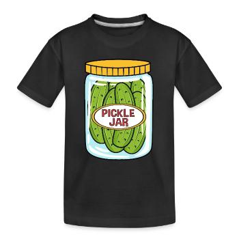 Essiggurke Gurke Gurken - Kinder Premium Bio T-Shirt - Schwarz - Vorne