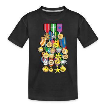 Medailles - T-shirt bio Premium Enfant - noir - Devant