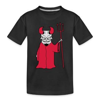 Manteau d'enfers M. Trident mal Satan grin - T-shirt bio Premium Enfant - noir - Devant