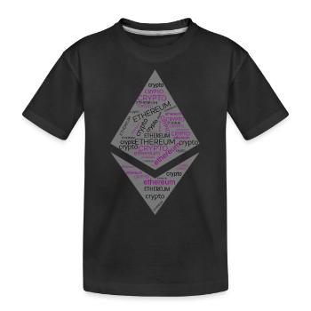 Ethereum Design Logo Crypto - T-shirt bio Premium Enfant - noir - Devant