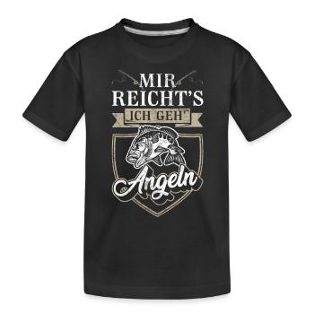 Angler | Mir reichts ich geh Angeln - Kinder Premium Bio T-Shirt - Schwarz - Vorne