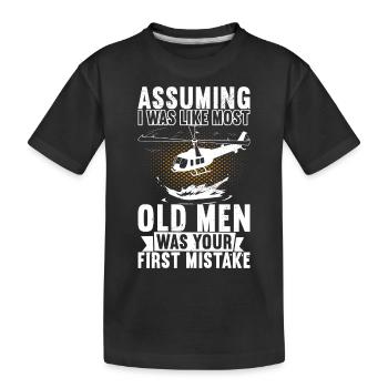 Pilote d’hélicoptère - T-shirt bio Premium Enfant - noir - Devant