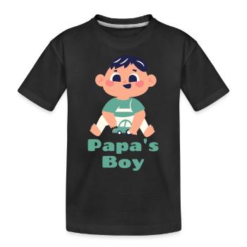 Papas Boy Boys Fun - Kids' Premium Organic T-Shirt - black - Front