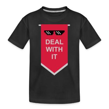 Flag Traitez-le - T-shirt bio Premium Enfant - noir - Devant