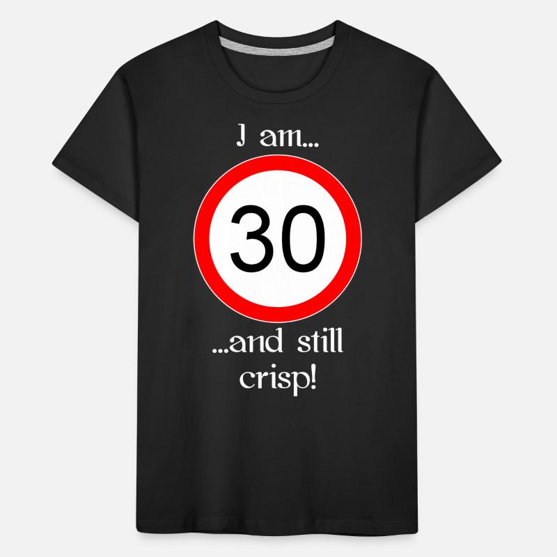 30 ans et écriture blanche nette T-shirt bio Premium Enfant