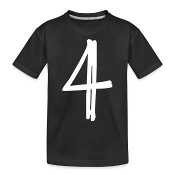 4 JAHRE. 4-jähriges Jubiläum. GEBURTSTAG 4 JAHRE. 4 - Kinder Premium Bio T-Shirt - Schwarz - Vorne