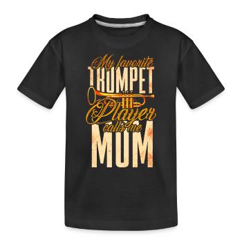 Trompette Mère Cuivres Musique - T-shirt bio Premium Enfant - noir - Devant