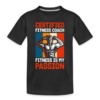 Gym Train Pompes Athlètes - T-shirt bio Premium Enfant - noir - Devant
