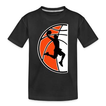 Basketball Basketballer - Kinder Premium Bio T-Shirt - Schwarz - Vorne
