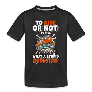 Retro Style Illustration - Kids' Premium Organic T-Shirt - black - Front