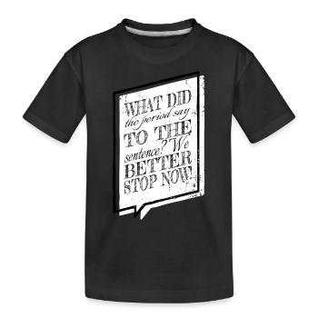 cool costume present funny book author copywriter - Kinder Premium Bio T-Shirt - Schwarz - Vorne