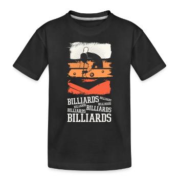 Billard Billard Billard Boules de queue Vintage Rétro - T-shirt bio Premium Enfant - noir - Devant