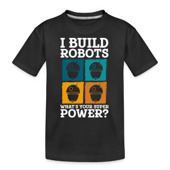 Android Electrique Cyborg - T-shirt bio Premium Enfant - noir - Devant