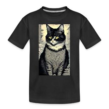 Cat | Pet | Cat Fan | cute | Kitten - Kids' Premium Organic T-Shirt - black - Front