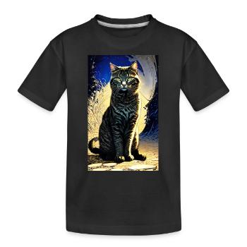 Cat | Pet | Cat Fan | cute | Kitten - Kids' Premium Organic T-Shirt - black - Front