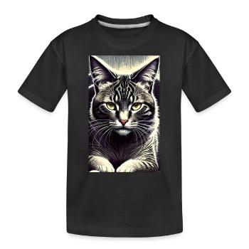 Cat | Pet | Cat Fan | cute | Kitten - Kids' Premium Organic T-Shirt - black - Front