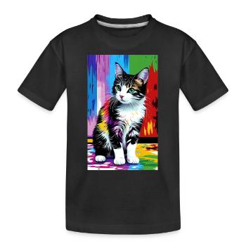Cat | Pet | Cat Fan | cute | Kitten - Kids' Premium Organic T-Shirt - black - Front