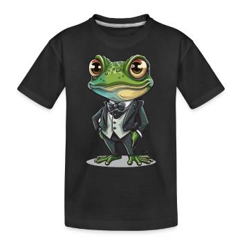 Grenouille de smoking - T-shirt bio Premium Enfant - noir - Devant