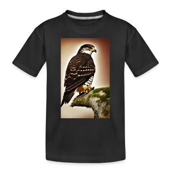 Aigle | Oiseaux | Liberté | Animaux - T-shirt bio Premium Enfant - noir - Devant