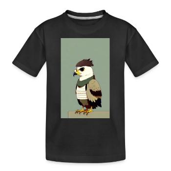Aigle | Oiseaux | Liberté | Animaux - T-shirt bio Premium Enfant - noir - Devant