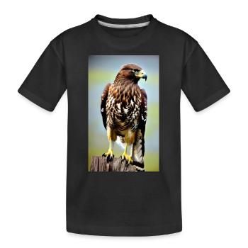 Adler | Vogel | Freiheit | Tiere - Kinder Premium Bio T-Shirt - Schwarz - Vorne