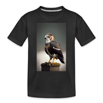 Aigle | Oiseaux | Liberté | Animaux - T-shirt bio Premium Enfant - noir - Devant