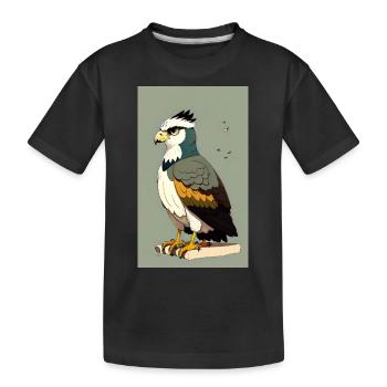 Aigle | Oiseaux | Liberté | Animaux - T-shirt bio Premium Enfant - noir - Devant