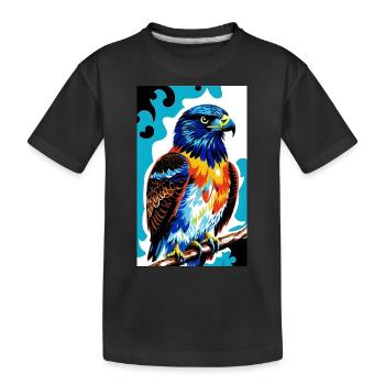 Adler | Vogel | Freiheit | Tiere - Kinder Premium Bio T-Shirt - Schwarz - Vorne