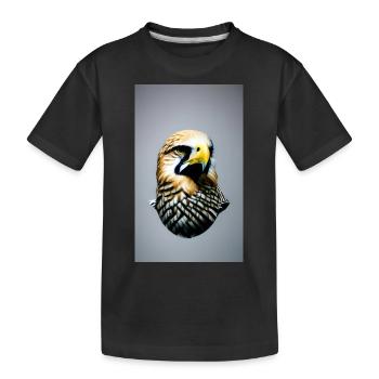 Adler | Vogel | Freiheit | Tiere - Kinder Premium Bio T-Shirt - Schwarz - Vorne