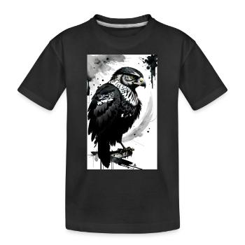Adler | Vogel | Freiheit | Tiere - Kinder Premium Bio T-Shirt - Schwarz - Vorne