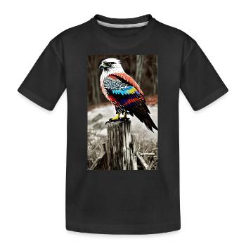 Aigle | Oiseaux | Liberté | Animaux - T-shirt bio Premium Enfant - noir - Devant