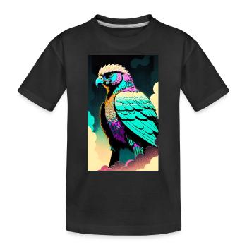 Adler | Vogel | Freiheit | Tiere - Kinder Premium Bio T-Shirt - Schwarz - Vorne