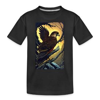 Adler | Vogel | Freiheit | Tiere - Kinder Premium Bio T-Shirt - Schwarz - Vorne