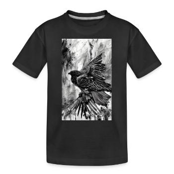 Adler | Vogel | Freiheit | Tiere - Kinder Premium Bio T-Shirt - Schwarz - Vorne