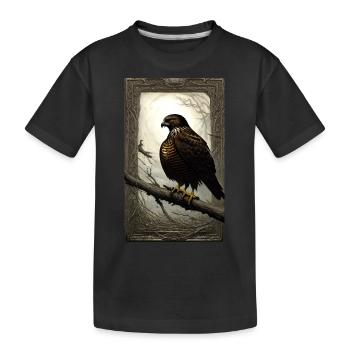 Adler | Vogel | Freiheit | Tiere - Kinder Premium Bio T-Shirt - Schwarz - Vorne