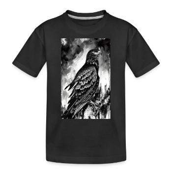 Adler | Vogel | Freiheit | Tiere - Kinder Premium Bio T-Shirt - Schwarz - Vorne