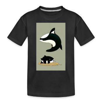 Orca | Whale | Killer whale | Sea creature | Ocean - Kids' Premium Organic T-Shirt - black - Front