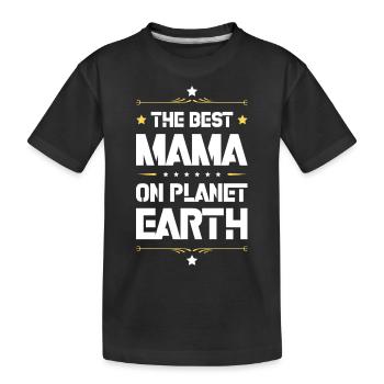 Meilleure maman disant maman maman - T-shirt bio Premium Enfant - noir - Devant