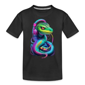 snake graffiti music - T-shirt bio Premium Enfant - noir - Devant