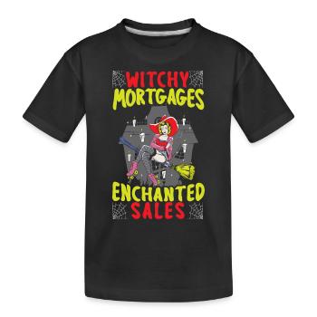 Witchy Hypotheken Verzauberte Verkäufe Realtor Hal - Kinder Premium Bio T-Shirt - Schwarz - Vorne
