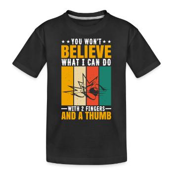 Bowling - Kinder Premium Bio T-Shirt - Schwarz - Vorne