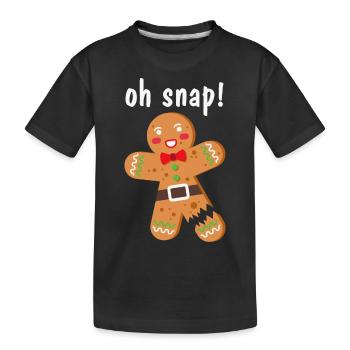Pain d'épice Oh Snap! - Kinder Premium Bio T-Shirt - Schwarz - Vorne