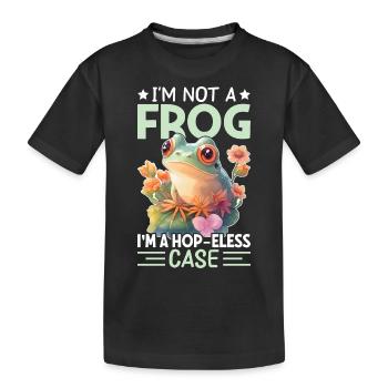 Je ne suis pas une grenouille - T-shirt grenouille - T-shirt bio Premium Enfant - noir - Devant