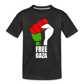 Free gaza - T-shirt bio Premium Enfant - noir - Devant