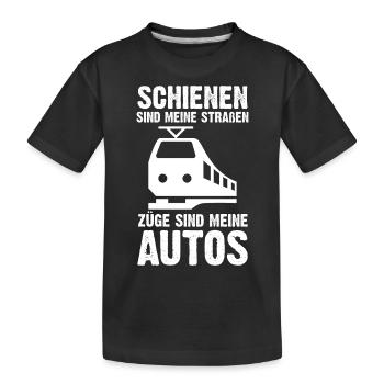 Chemin de fer miniature Train miniature Train Chemin de fer Chemin de fer Chemin de fer Train miniature Train modèle T - T-shirt bio Premium Enfant - noir - Devant